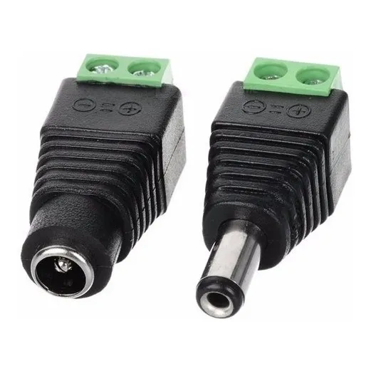 Conector Corriente Dc 12v Plug Macho Hembra Camara Seguridad