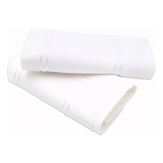 Kit Com 6 Toalhas Lavabo Artesanalle Lisa Dohler 30x45cm Cor 00007- Branco