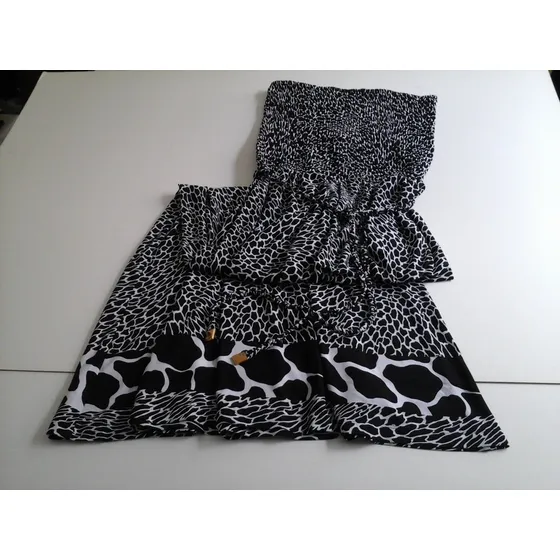  Vestido Strapless Estampado