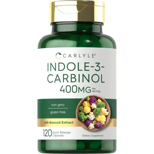 Suplemento Carlyle De Indol-3-carbinol (i3c) 400 Mg 120 Cáps