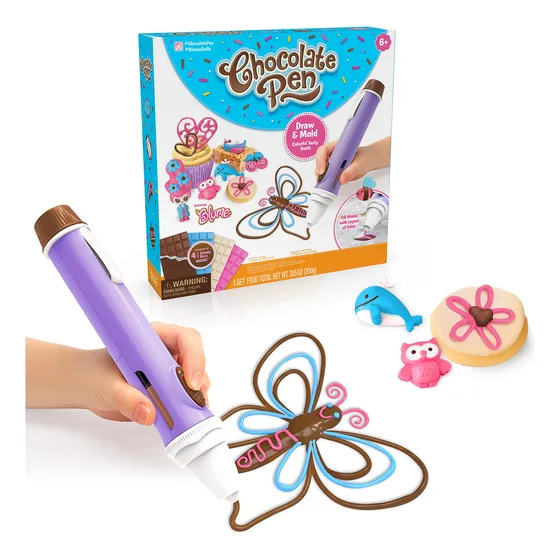 Bolígrafo De Chocolate Real Cooking Y 4 Barras De Chocolate