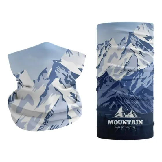 Cuellos Elastizados Multifuncional Premium -5 °c Color Montaña Nevada Diseño De La Tela Estampado Talle Unico
