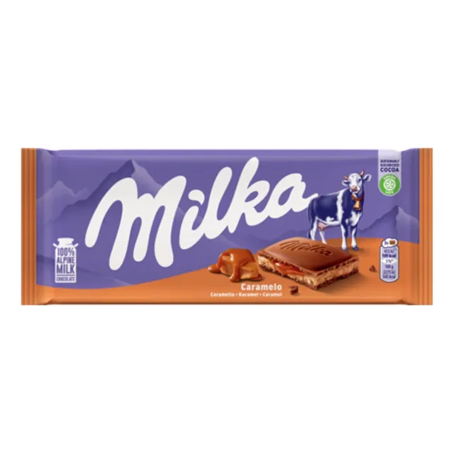 Barra Chocolate Milka Caramel (6 Piezas)