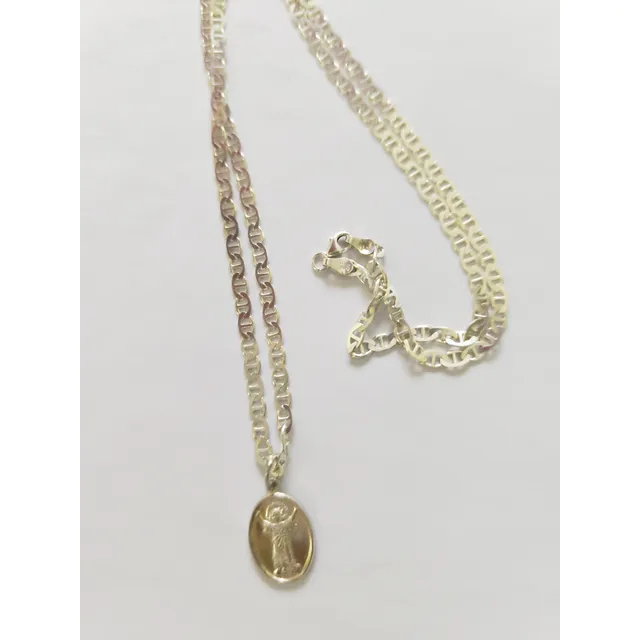 Cadena60 Cm Plata Italy+dije Divino Niño Plata