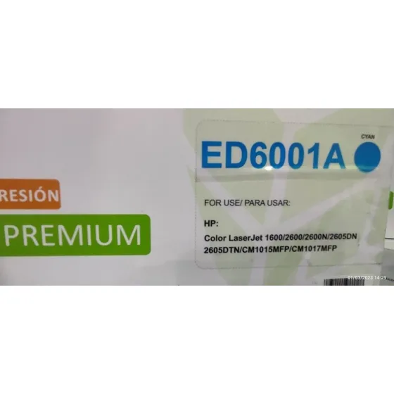 Nuevo Toner Premium Hp Q6001 124a 1600 2600 2600n 2605dn Cs