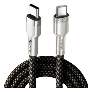 Cabo Carregador Celular Usb C Tipo C 2 Metros 100w Turbo Pro