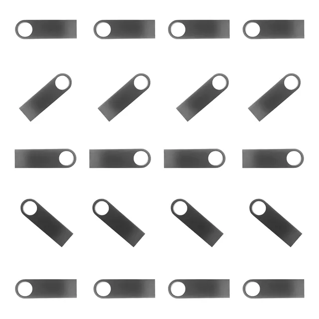 Kit De 20 Memoria Usb 16gb Metálica Plata Bulk Suelta Nueva