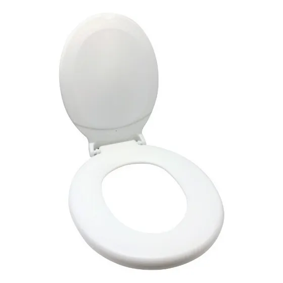 Tapa Asiento Soplada Inflada Para Inodoros Ovales Plastico Monkoto Color Blanco