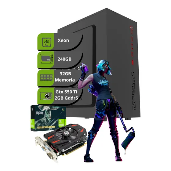 Pc Gamer Revenger Xeon 32gb Ssd 240gb Gtx 550 Ti 2gb Gddr5