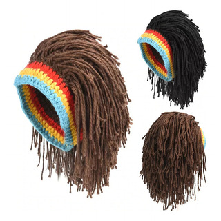Jh Peluca Rasta Hecha A Mano Bob Marley Afro Hair Cap Jh Peluca Rasta Hecha A Mano Bob Marley Afro Hair Cap