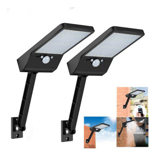 2pcs Luminária Solar Parede Noturno Sensor Presença 48leds 2pcs Luminária Solar Parede Noturno Sensor Presença 48leds