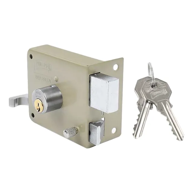 Cerradura Chapa Puerta Instafacil Phillips 175n Derecha Beig