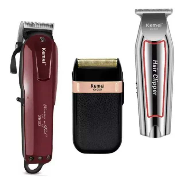 Kit Máquina Corte 2600 Acabamento Km 032 Shaver Km2024 Kemei