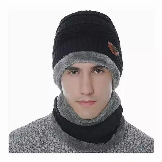 Invierno Cálido Gorro Bufanda Cuello Unisex
