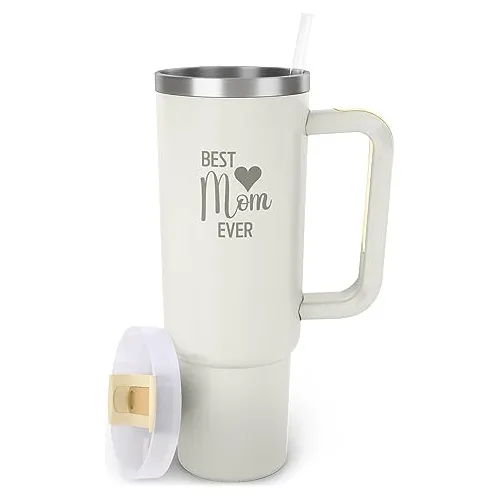 Life Is Beachy 40 Oz Tumbler With Handle And Straw T9j33