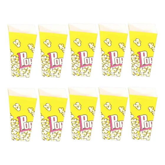 Cajas Para Palomitas Con Fondo Puntiagudo, 50 Unidades