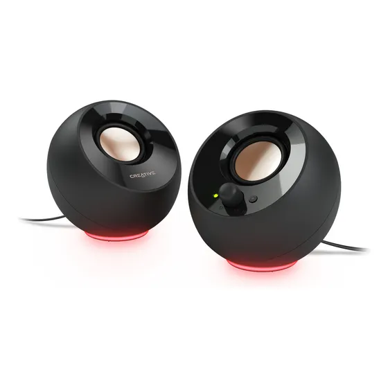 Parlante Creative Pebble Se Rgb 2.0 4.4w / 8.8w 3.5mm Black Negro