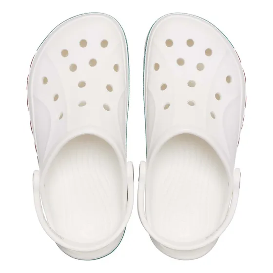 Ojotas Unisex Niños Rayas De Arco Iris Color Blanco Crocs