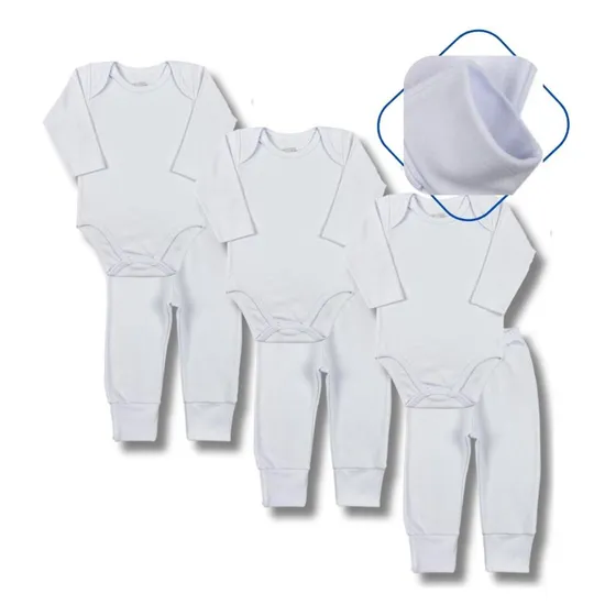 Conjunto Body Bebe Body Bebê Térmico Algodão Ano Zero