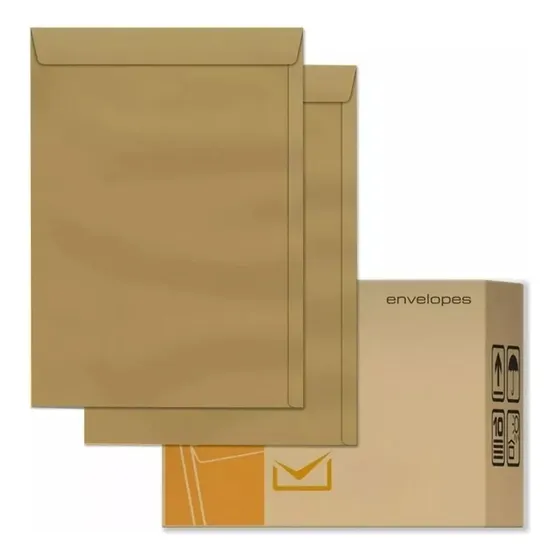 Envelope A3 370x470mm Saco Kraft Natural Skn347 80g 100un