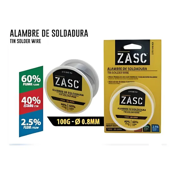 Alambre De Soldadura 0.8mm X 100g - 60% Estaño, 40% Plomo