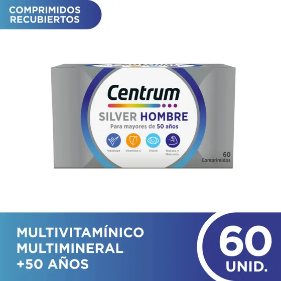 Centrum Silver Hombre +50 Multivitamínico Multimineral X60cmp