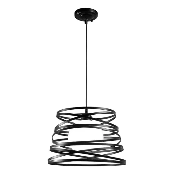 Lampara Decorativa Colgante Negra Tipo Jaula E27 De Lujo