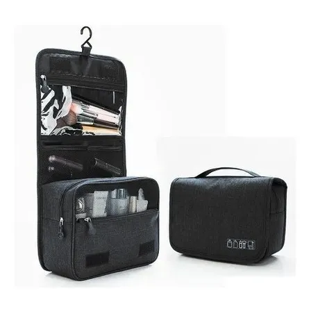 Neceser Organizador Cosmetiquero Multi Bolsillo Impermeable Color Negro