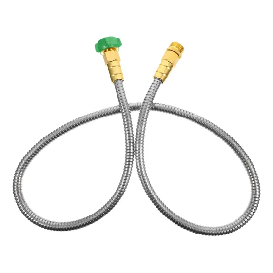 Manguera Jardin Metal Corta Agua 5 Pie Extension Linea Corto