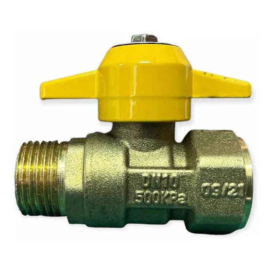 Llave De Paso Gas Certificada Hi 1/2 He 1/2