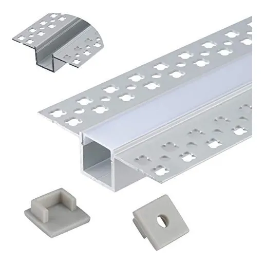 Canal De Aluminio Tiras Led Sin Moldura De Yeso De 6 Pa.