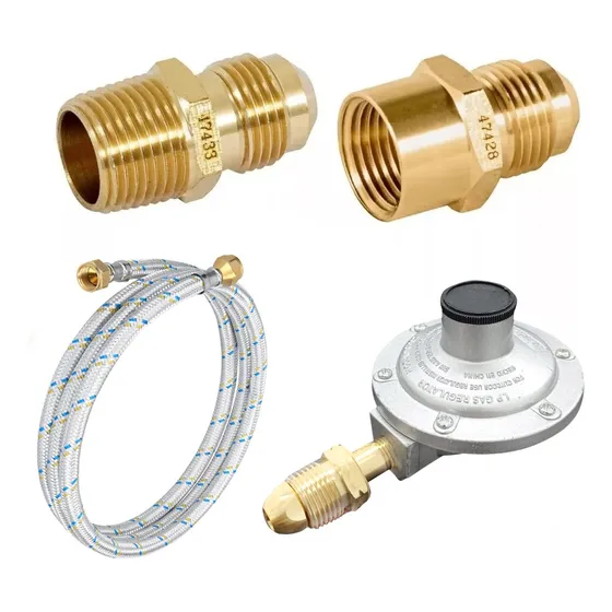 Kit Instalación P/ Gas Regulador Niples Y Manguera 3 Metros