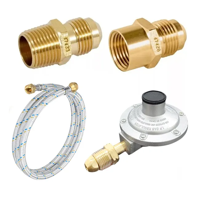Kit Instalación P/ Gas Regulador Niples Y Manguera 3 Metros