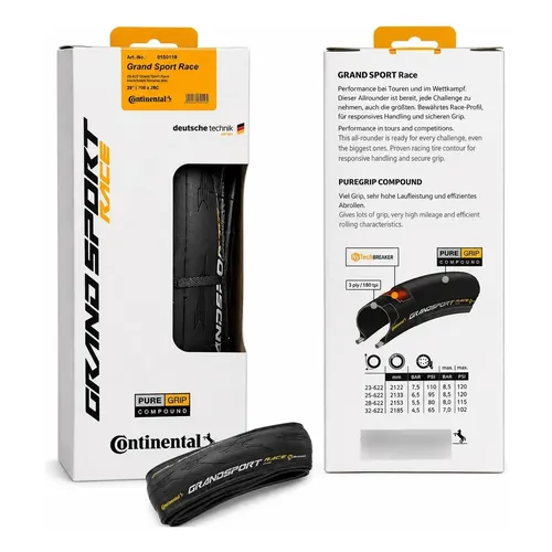 Pneu Speed Continental Grand Sport Race 700x28c Kevlar Cor Preto