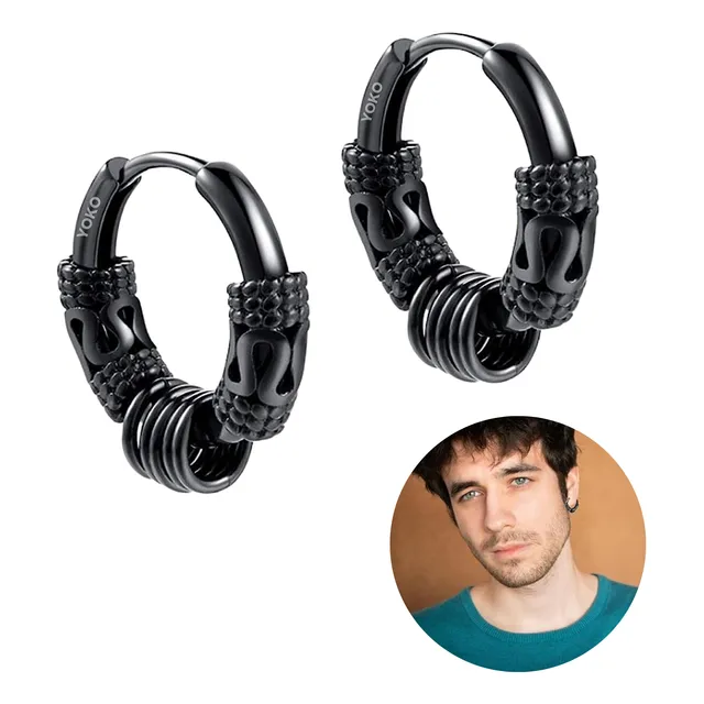 Aretes Candongas Pendientes Piercing Colgante Aro Hombre