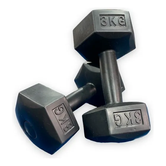 Pesa Mancuerna Fija 3kg Pvc Gym Import - Rey Entretenimiento