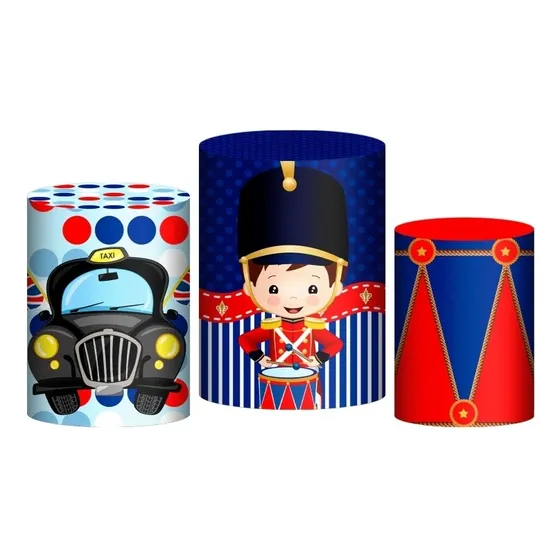 Trio Capas Cilindros Soldadinho De Chumbo Veste Fácil Tecido