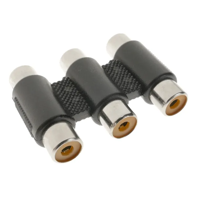 Adaptador Union Empalme Hembra 3 Rca Triple Rca