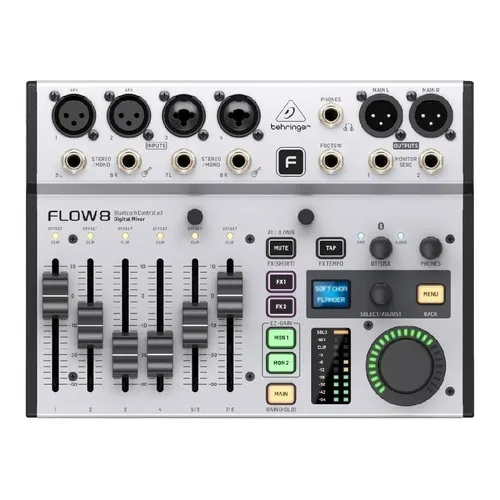 Mesa De Som Digital Behringer Flow 8 Mixer 8 Canal Bluetooth 127/220V