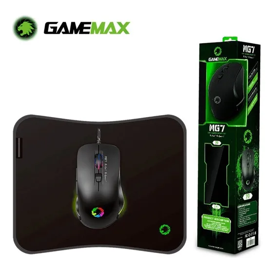 Combo Gamer Gamemax Mg7 Mouse 3200dpi Rgb + Mousepad