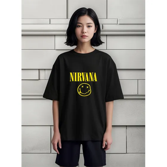 Remera De Algodón Nirvana - Grunge Aesthetic Tumblr Rock