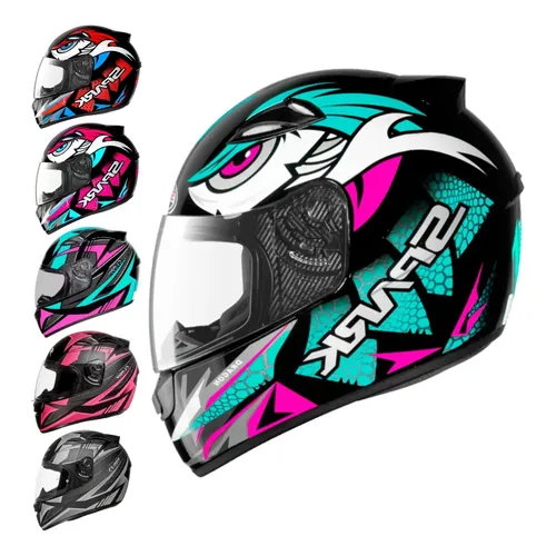 Capacete Moto Ebf New Six Cross Muck S/ Viseira Verdepreto58