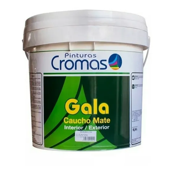 Pinturas Cromas Gala Blanco Superior Caucho Clase A Cuñete