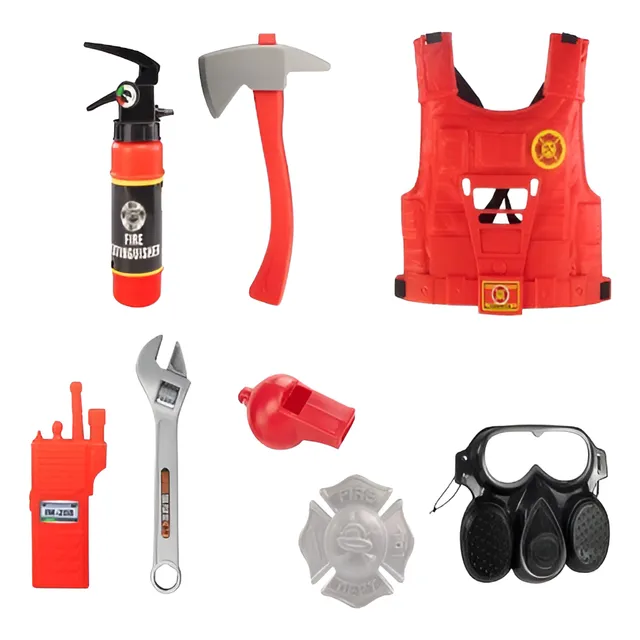 Disfraz De Bombero Niños Infantil Con Accesorios De Juguete