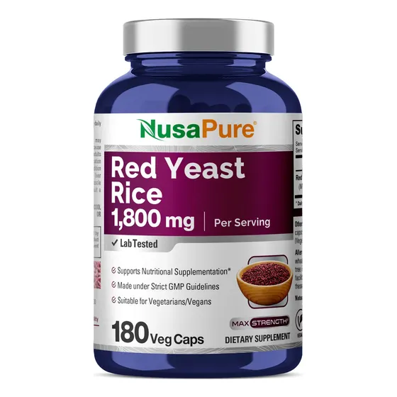 Suplemento De Arroz De Levadura Roja Nusapure 1800 Mg 180 Cá