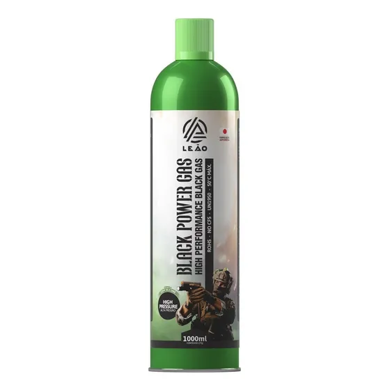 Green Black Power Gas P/ Airsoft C/ Silicone 1000ml Cor Verde