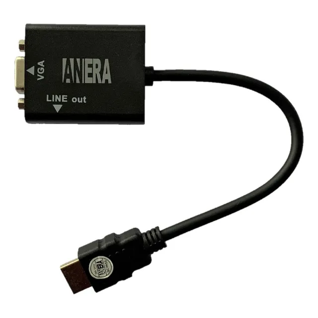 Convertidor Adaptador De Hdmi A Vga + Audio Auxiliar Full Hd