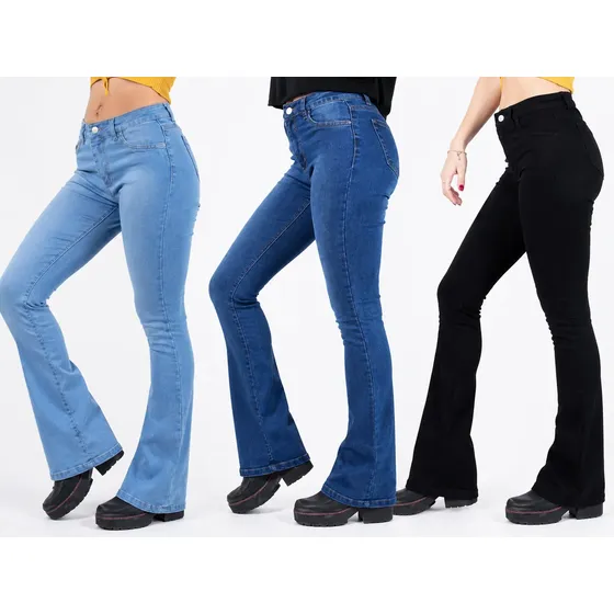 Pack X 3 Jean Dama Mujer Oxford Elastizado Calce Perfecto