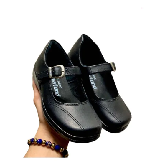Zapato Escolar De Cuero De Niña 