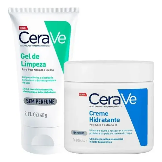 Creme Hidratante 473Ml + Gel de Limpeza 40G CeraVe
